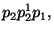 $\displaystyle p_2 p_2^1 p_1,$