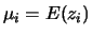 $\mu_i = E(z_i)$