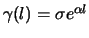 $\gamma (l) = \sigma e^{\alpha l}$