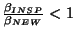 $\frac{\beta_{INSP}}{\beta_{NEW}} < 1$